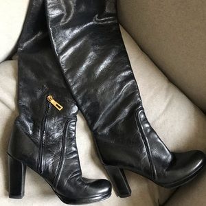 Prada Leather Boots in Black